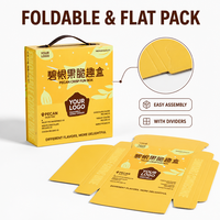 Boîte Cadeau Noix de Pécan Jaune Orange Impression Personnalisée Écologique Qualité Alimentaire Service de Conception Emballage Luxe pour Noix Usine OEM