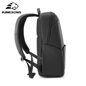 Kingsons Men's Business <b>Backpack</b> 20-35L Lightweight Multi <b>Compartment</b> Laptop Bag Solid Color Black Everyday Use - Product Image 2