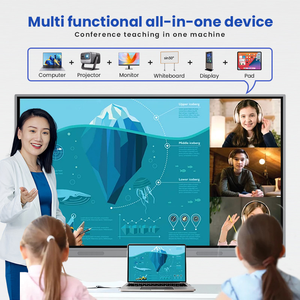 Yjzn 4k tương tác bảng thông minh 55/65/75/86 inch màn hình phẳng với mạng kép Ops màn hình cảm ứng cho lớp học & giảng dạy - Product Image 3