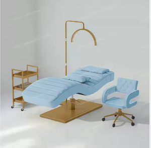 D Hot Sale Luxury Eyelash <b>Bed</b> Black Leather Metal Frame Beauty Salon Facial Massage <b>Bed</b> Beauty Salon Massage <b>Bed</b> - Product Image 4
