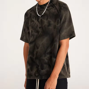 BES1737 Nouveau 2024 Logo personnalisé 365GSM Grande taille Streetwear Lavage minéral Vintage Unisexe T-shirt surdimensionné pour homme - Product Image 3