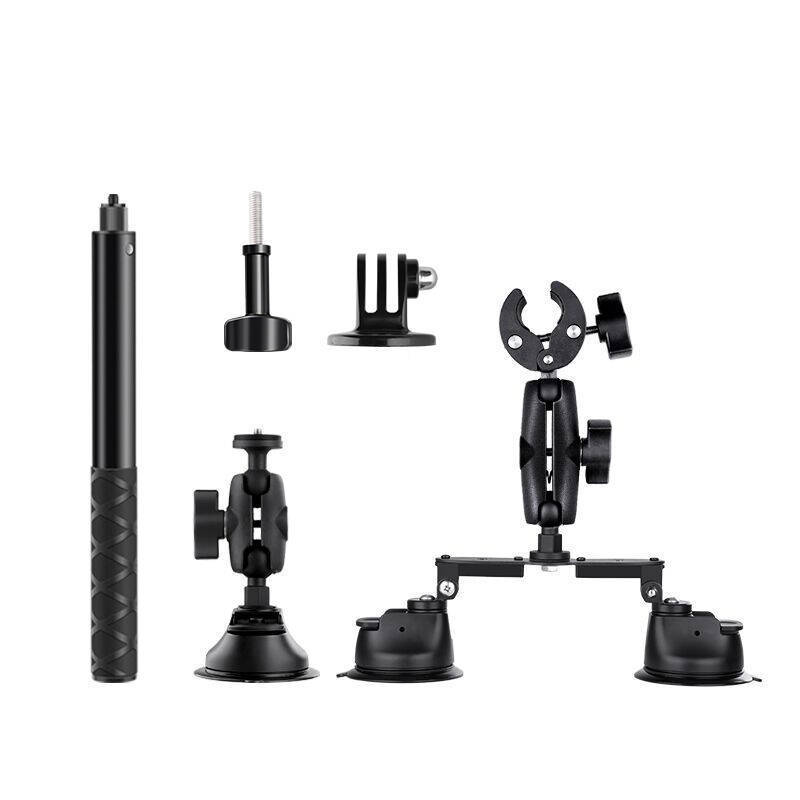 Suction cup + extension rod set black