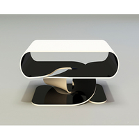 Ovale Form Weiß Massive Oberfläche Büroraum Couch tisch Moderne Wohnzimmer möbel