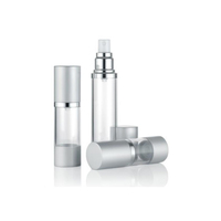 Flacon pompe sans air en aluminium anodisé de luxe, vide, pour cosmétiques, conteneur sous vide premium pour sérum de soin, plusieurs capacités