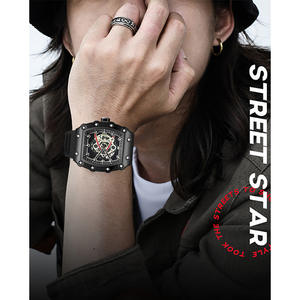 Nouvelle montre ZIDO pour homme, style décontracté, automatique à quartz, évidée, lumineuse, écologique, en acrylique, modèle Black Warrior 1707 - Product Image 4