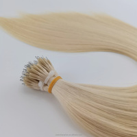 Extensions de cheveux russes 12A double tirage, cuticules alignées, lisses et soyeuses, à micro-anneaux Nano Ring