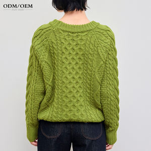 Pulls en tricot à manches longues personnalisés pour femmes, pulls d'hiver au crochet, pulls pour femmes âgées, fournisseurs de pulls d'automne pour femmes - Product Image 5