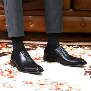 Chaussures de ville pour hommes de haute qualité, en cuir de vachette tendance, chaussures Oxford de bureau haut de gamme pour hommes - Product Image 4