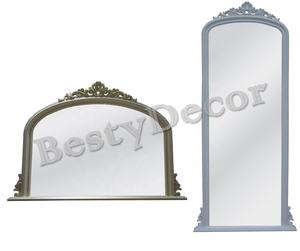 Ensemble de miroirs de <span class=keywords><strong>console</strong></span> de meubles artisanaux en or/noir orné d'une arche, décoration, grands miroirs dorés pleine longueur pour la décoration murale - Product Image 3