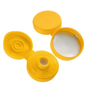 Flip Top Cap with Silicon Gel Valve and PP Ring JiRui Plastic Spout Pouch Filling <b>Squeeze</b> Sauce or Liquid - Product Image 1