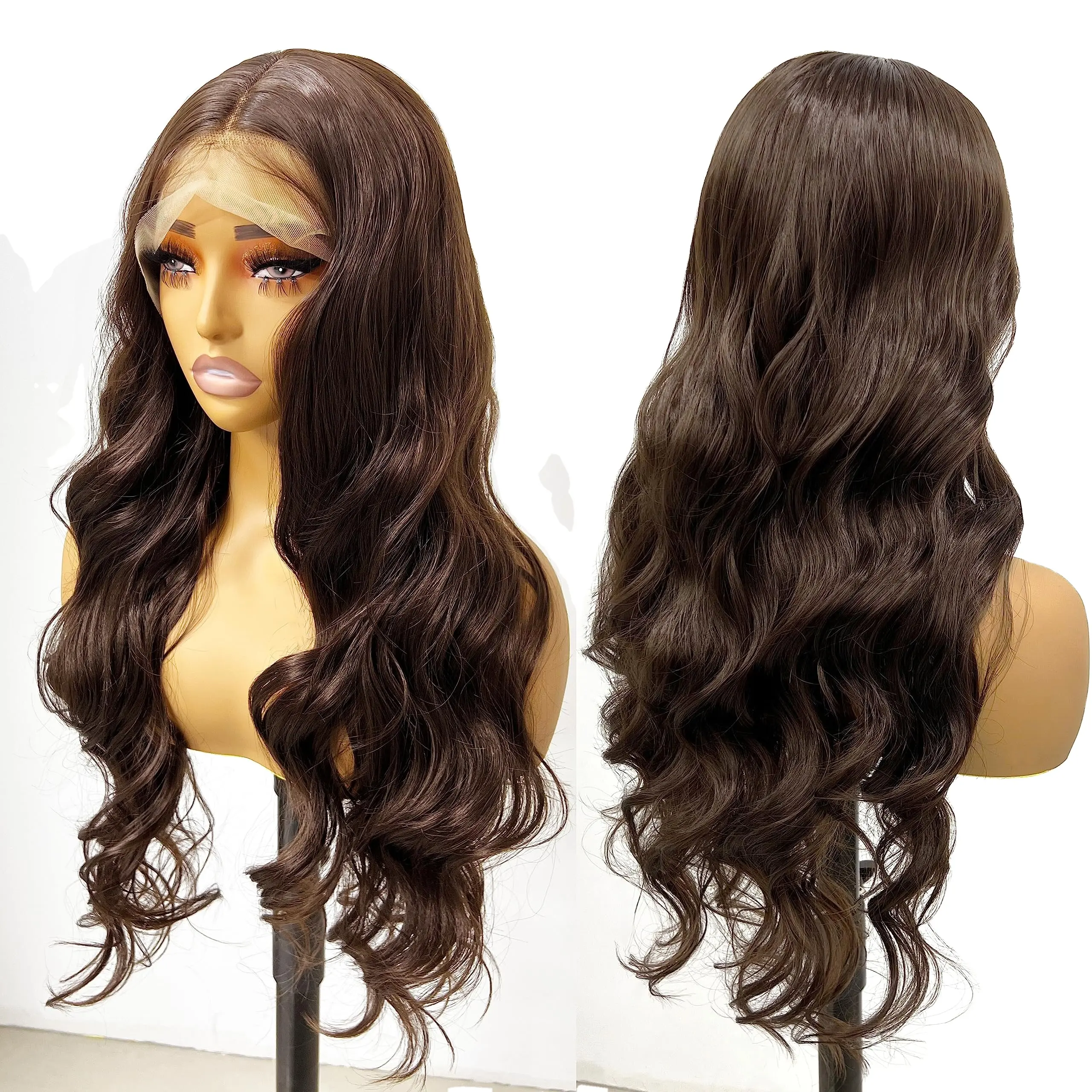 Hot Sale 13x6 Transparent Swiss Lace Deep Curly Blond Frontal Wig Lace Closure Human Hair For Black Women