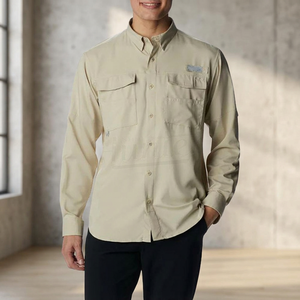 เสื้อเชิ้ตตกปลาผ้าเจอร์ซีย์เนื้อแน่น ป้องกันแสงแดด UPF 50 ผ้าฝ้าย 100% น้ำหนัก 180 กรัม แห้งเร็ว แขนยาว พิมพ์ลายดิจิทัล มีกระเป๋าเสื้อ สำหรับผู้ใหญ่ ผู้ชาย - Product Image 3