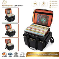Bolso cruzado grande de nailon para llevar discos, organizador de álbumes, soporte para hombro, caja de discos de viaje, bolsa de almacenamiento de CD impermeable pequeña para DJ