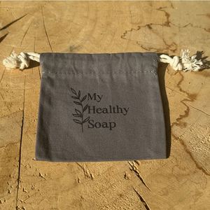 China Factory Custom Logo Organic Eco-friendly White Storage Cotton Canvas <b>Drawstring</b> <b>Bag</b> Muslin With Letter Pattern - Product Image 6