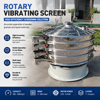 Tamis vibrant rotatif à haute efficacité en acier inoxydable, machine de tamisage vibratoire pour le criblage des poudres et des granulés