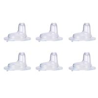 Bouteille d'alimentation pour bébé en silicone de qualité alimentaire, transparente, à large ouverture, avec tétine de remplacement pour bébé
