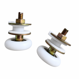 Roldana para Puerta Corredera de Baño, 30mm, Nylon Blanco, Doble Rueda, Zincada, Colorida, Ajustable, SDT OEM, 12 Años - Product Image 4
