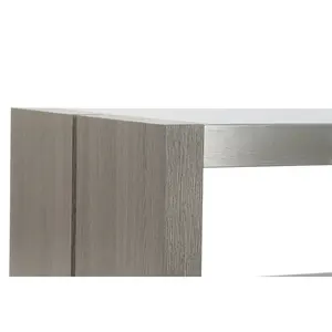 Table basse en chêne et aluminium avec plateau en verre Dimensions 120x60x37,5cm - Product Image 1