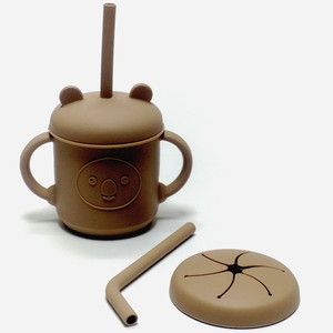 Ensemble de tasses à bec anti-chute en silicone pour enfants, résistantes aux hautes températures, pour l'apprentissage de la boisson, tasse à eau pour bébé - Product Image 4