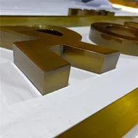 GFace Vintage-Stil 3D Hintergrundbeleuchtete LED-Buchstaben IP65 Wasserdicht Lackierter Edelstahl Halo-Beleuchtete Buchstaben Klassisches Auto