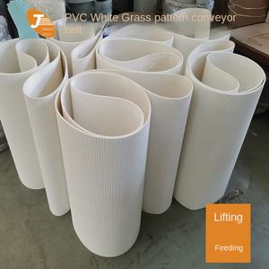 Beyaz çim desen konveyör bant | Eğimli besleme ve eğim taşıma için gıda ve tahıl ambalaj Anti kayma kemer - Product Image 2