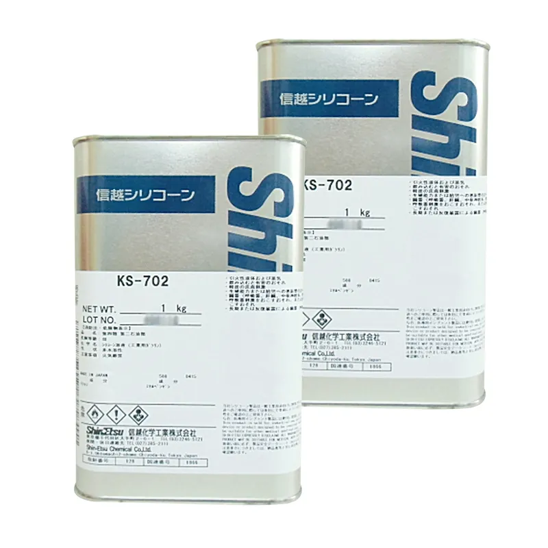 Shin Etsu Ks-702น้ำมันซิลิโคน Dimethyl ที่มีความหนืดสูงเหมาะสำหรับการเทพลาสติกยางการคลายและการหล่อลื่น