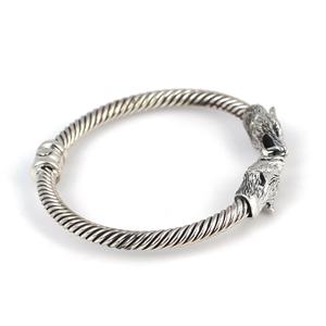 Wolf Head Twisted <b>Mens</b> <b>Bracelet</b> Romantic Spring Clasp Handmade Turkish Jewelry - Product Image 3