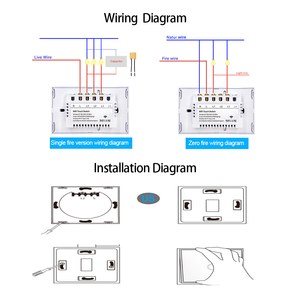 SAA Approved Smart Light Switches Tuya Wifi/Zigbee US AU Interruptor Inteligente Electric Home Products Works Alexa&Google Home · image 4