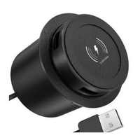 Prise de table encastrée pour canapé avec port USB de charge pour smartphone, extension USB escamotable pour mobilier, multiprise élégante