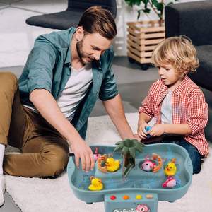 Máquina de Juego de Pesca Interactiva BJQ OEM, Nueva, Funciona con Pilas, Fabricada en Plástico ABS, para Niños de 5 a 7 Años, Unisex, Juguetes Acuáticos de Verano, <span class=keywords><strong>Modelo</strong></span> de Pato - Product Image 3