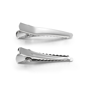 Fermagli per Capelli in Metallo Argentato Personalizzati da 3,5 CM con Rivetti per Ragazze - Accessori per Regali - Product Image 1