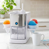 Machine à glace pilée en cône, avec pelle à glace, 120W, sans lame, ne nécessitant aucune expertise, modèle compact à poser sur comptoir