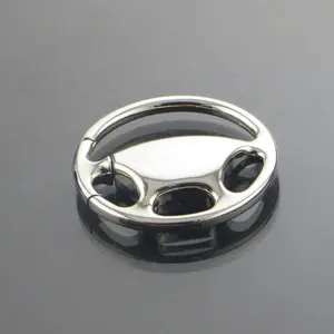 Personalized Dealer Gift V8 Racing Car Keyfob Steering Wheel Emblem Cobra Design Enamel Custom Metal Keychain