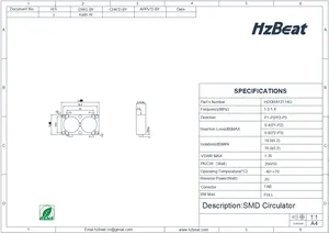 Banda L 1,2 ~ 1,4 Ghz Microondas RF Ferrita Drop-In Aislador de doble unión