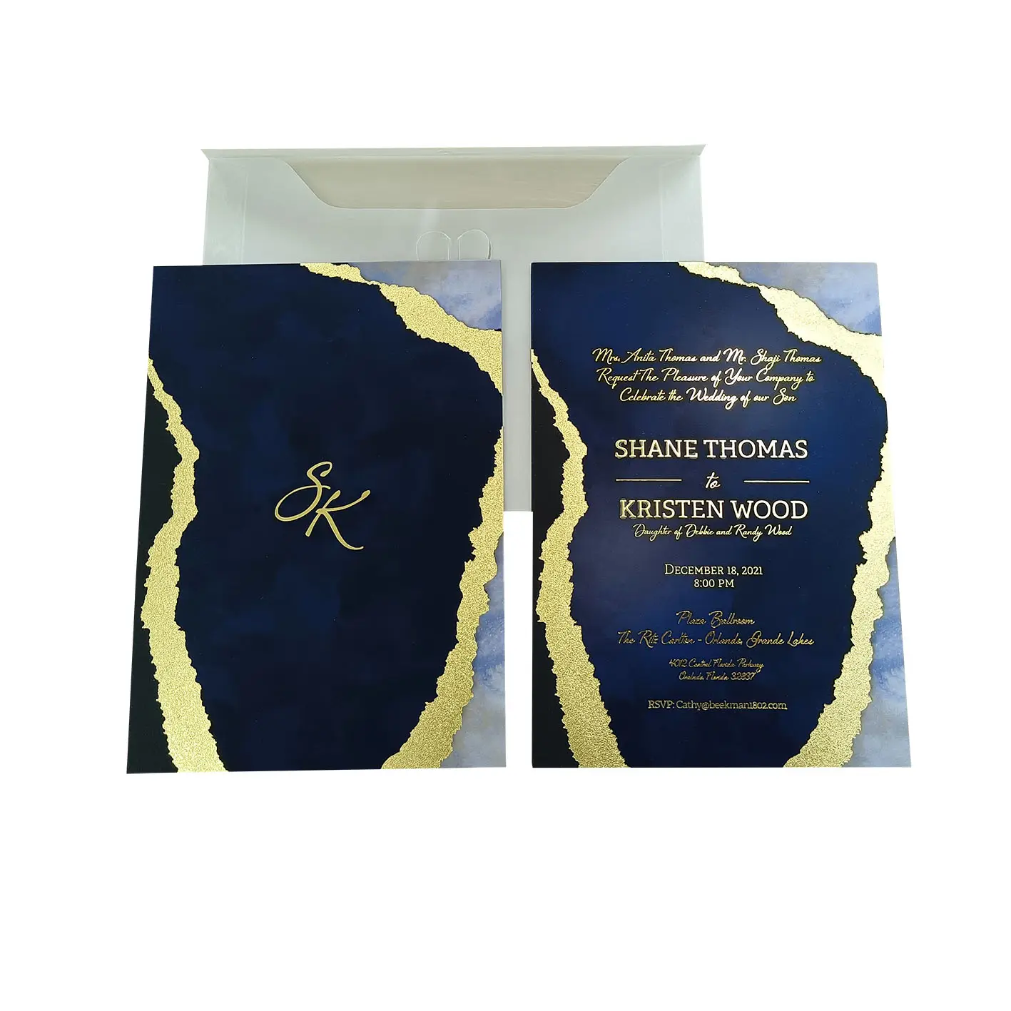 Hot Sale Custom Paper Card Recycled Gold Foil Luxury Invitation Wedding Paper Cards/Business Card