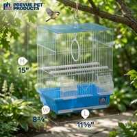 Cage à oiseaux respirante avec mangeoires externes, empêche la dispersion des aliments, habitat idéal pour les petits perroquets et les oiseaux chanteurs