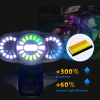 Produit phare : Phare LED universel pour moto MONSTANA MO-2234, contrôle par application, étanche IP67, indicateur RVB clignotant, 400LM
