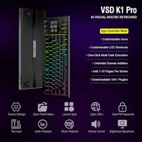 OEM ODM K1 Pro Macro Mechanical Keyboard Wired FullKey Programmable OnBoard Keypad with Screen Knob Custom Gaming Streaming Key