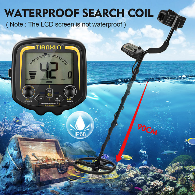 TX850 Professional  11Inch Coil Waterproof Metal Gold Detector High Sensitivity Underground Gold Hunting with LCD Gold Detectors