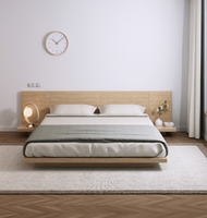 Cadre de Lit Luxe Moderne Grande Taille Mobilier Chambre à Coucher Lit en Bois
