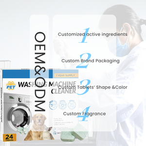 Оптовая продажа, одноразовая стиральная машина, очиститель для домашних животных, устранение запахов, растворение волос и мех, твердый планшет - Product Image 4