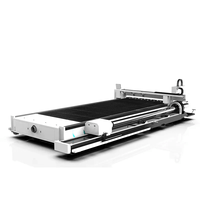 Machine de découpe laser à fibre pour tôles en acier inoxydable, configuration de type portique, commande Raytools, composants HIWIN