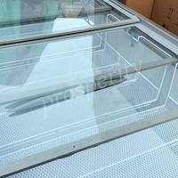 Congélateur coffre commercial à couvercle coulissant plat de 2,0 m, à froid direct, pour la conservation des aliments surgelés et des glaces