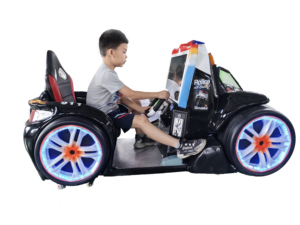 Manège pour enfants attrayant en fibre de verre, thème course automobile 3D, éducatif, pour machine de jeu, usage intérieur, en anglais - Product Image 3