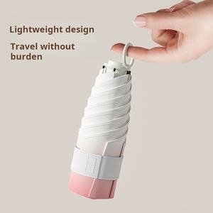 LM-H ห้าพับพับแบบไล่ระดับสีจับร่มกันแดด<span class=keywords><strong>ยาง</strong></span>สีดำน้ำหนักเบาพิเศษขนาดกระเป๋าควบ<span class=keywords><strong>ค</strong></span>ุมด้วยมือ - Product Image 2