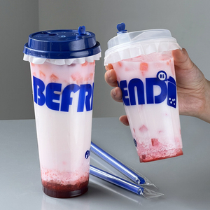 Fabbrica di stampa personalizzata 18oz 22oz usa e getta pp tazza di plastica caffè latte tè bevanda fredda tazza di plastica <span class=keywords><strong>per</strong></span> la personalizzazione - Product Image 2