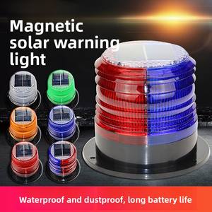 Luce di segnalazione della barriera di plastica della luce solare del traffico a LED magnetico per il traffico di auto Post notte lampeggiante barriera notturna - Product Image 2