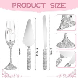 Ensemble <span class=keywords><strong>de</strong></span> Flûtes à <span class=keywords><strong>Champagne</strong></span> en Cristal, Verres <span class=keywords><strong>de</strong></span> Mariage pour les Mariés, Coupes à Toast pour Couples, Coffrets Cadeaux pour Fiançailles, Mariage et Pendaison <span class=keywords><strong>de</strong></span> Crémaillère - Product Image 2