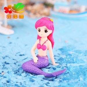 Weijin putri duyung DIY lanskap mikro dekorasi akuarium fitur air kecantikan gantungan kunci kue plastik kerajinan tangan tampilan - Product Image 3