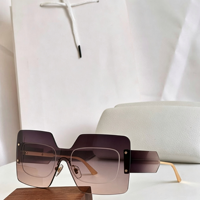 Nouvelle Arrivée Lunettes de Soleil Classiques Monobloc Carrées Surdimensionnées à Monture Complète Dégradées Or/Rose/Fumé/Gris Protection UV